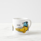 Tasse Expresso Caricature à rouleaux de route (Devant droit)