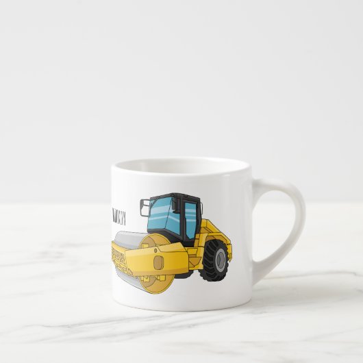 Tasse Expresso Caricature à rouleaux de route (Droite)