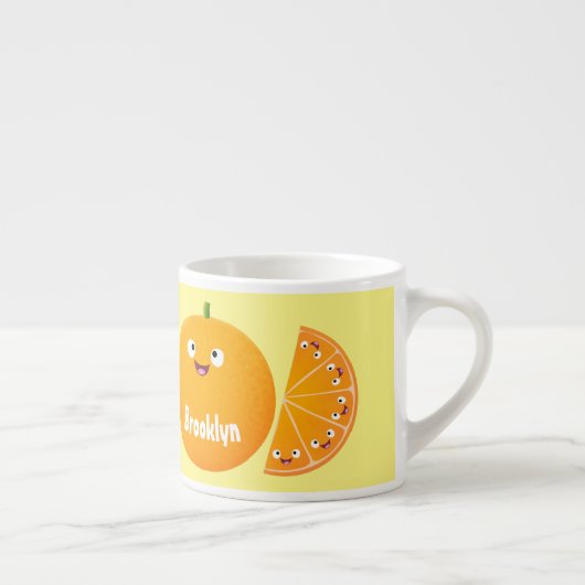 Tasse Expresso Caricature d'agrumes d'orange (Droite)