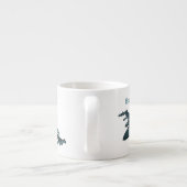 Tasse Expresso Caricature d'avion de chasse militaire (Dos)