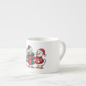 Tasse Expresso Caricature de canards de Noël mignons Art-68105 (Devant droit)