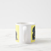Tasse Expresso Caricature de gros gorilles joyeux (Dos)