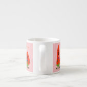 Tasse Expresso Caricature de piments chantants mignons (Dos)