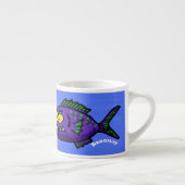 Tasse Expresso Caricature de poisson de Piranha (Droite)
