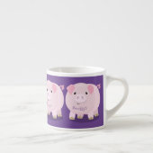 Tasse Expresso Caricature de porc mignon rose pot vendue (Droite)