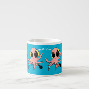 Tasse Expresso Caricature de poulpe de bébé mignonne et cheeky