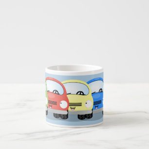 Tasse Expresso Caricature de voitures Cute kawaii