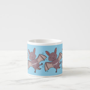 Tasse Expresso Caricature de vol de chauve-souris