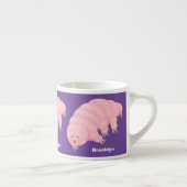 Tasse Expresso Caricature d'ours d'eau tardigrade rose mignon (Droite)