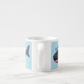 Tasse Expresso Caricature joli requin baleine joyeux (Dos)