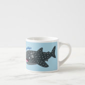 Tasse Expresso Caricature joli requin baleine joyeux (Droite)