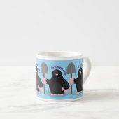 Tasse Expresso Caricature mole joyeux (Devant droit)