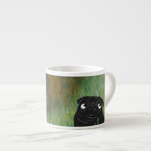 Tasse Expresso Carlin Chien mignon Gustav Klimt Forest (Devant droit)