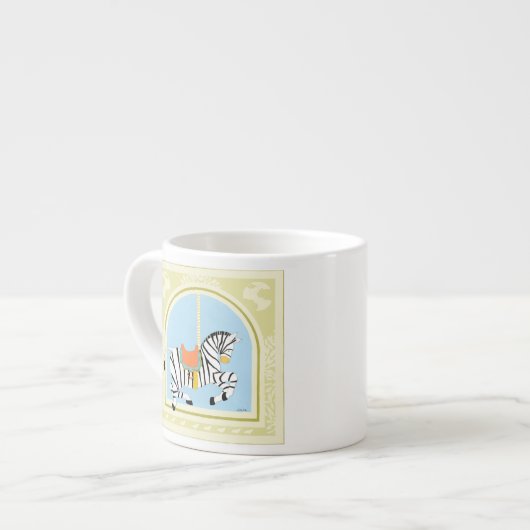 Tasse Expresso Carousel Zebra par June Erica Vess (Devant gauche)