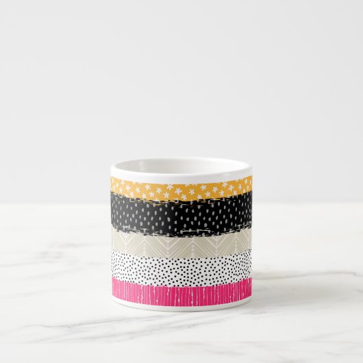 Tasse Expresso Carrelage en Patchwork : Conception Versatile Sans (Devant)