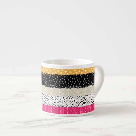 Tasse Expresso Carrelage en Patchwork : Conception Versatile Sans (Devant droit)