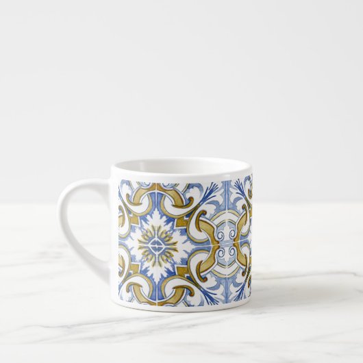 Tasse Expresso Carrelage méditerranéen, majolica, style sicilien  (Gauche)