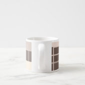 Tasse Expresso Carrés géométriques - Crème au chocolat (Dos)