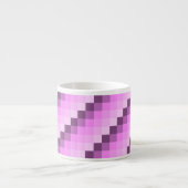 Tasse Expresso Carrés rose et violet (Devant)