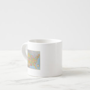 Tasse Expresso Carte 3 des Etats-Unis