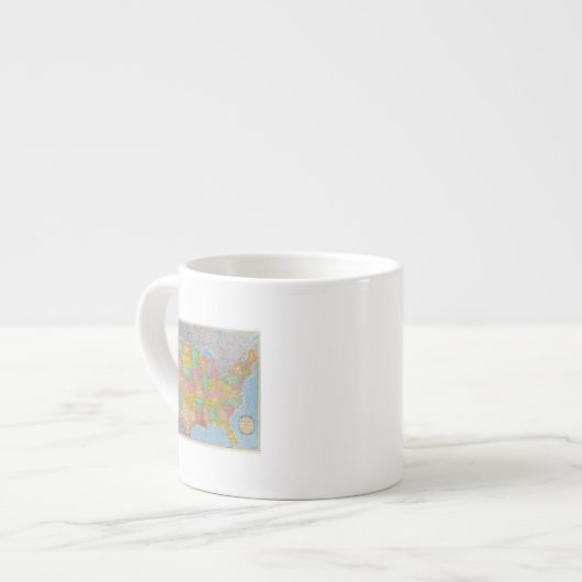 Tasse Expresso Carte 3 des Etats-Unis (Devant gauche)