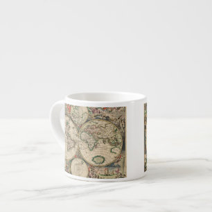 Tasse Expresso Carte antique du monde