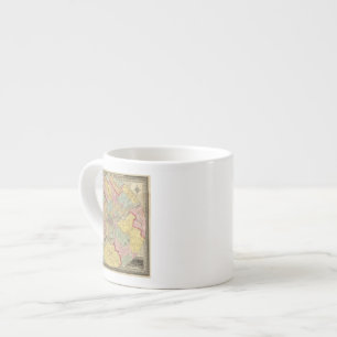 Tasse Expresso Carte autour de la ville de Philadelphie