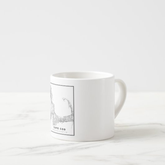 Tasse Expresso Carte Cape Cod (Devant droit)