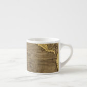 Tasse Expresso Carte d'atlas couleur de main d'Oceanica (Droite)