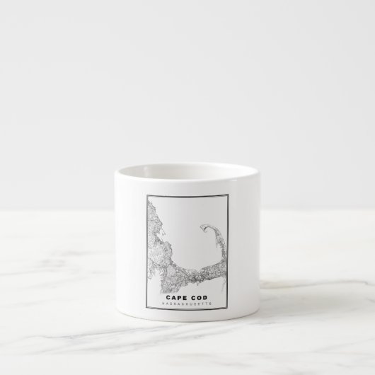 Tasse Expresso Carte de Cape Cod (Devant)