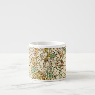 Tasse Expresso Carte de l'étoile du ciel sud et de la configurati