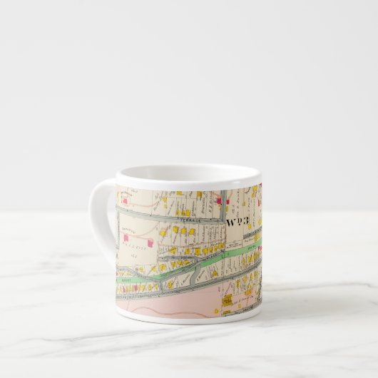 Tasse Expresso Carte de Yonkers NY (Devant gauche)