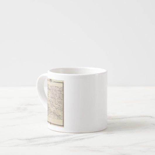 Tasse Expresso Carte du comté de Jones, état de l'Iowa (Devant gauche)