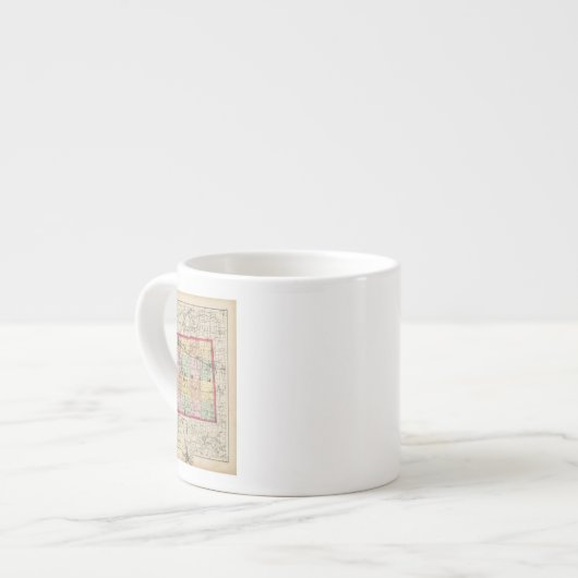 Tasse Expresso Carte du comté d'Ingham, Michigan (Devant gauche)
