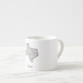 Tasse Expresso Carte du Texas (Devant droit)