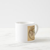Tasse Expresso Carte gravée d'hémisphère oriental (Devant droit)