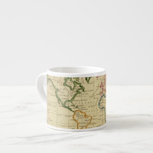 Tasse Expresso Carte gravée par monde (Devant gauche)