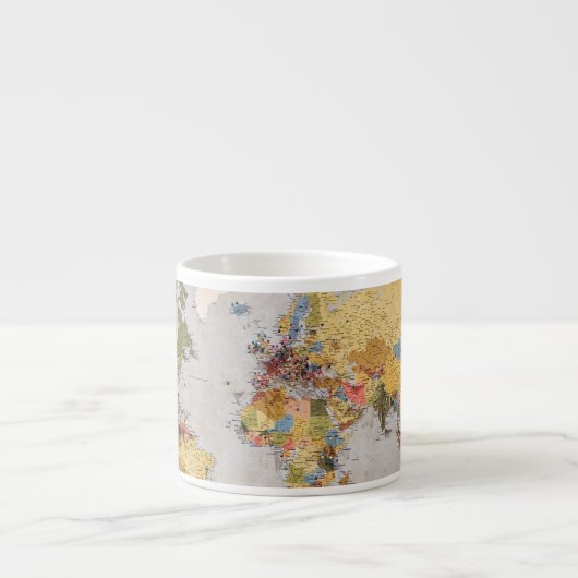 Tasse Expresso carte mondiale (Devant)