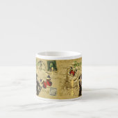 Tasse Expresso Carte postale Paris Tango vintage (Devant)