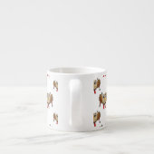Tasse Expresso Cartoon de ski de Chouette (Dos)