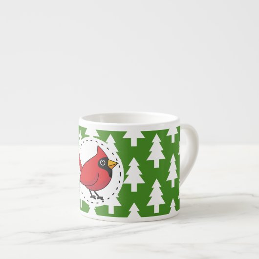 Tasse Expresso Cartoon Red Cardinal (Devant droit)