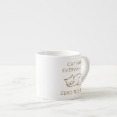 Tasse Expresso Cat hair everywhere zero regrets (Devant droit)
