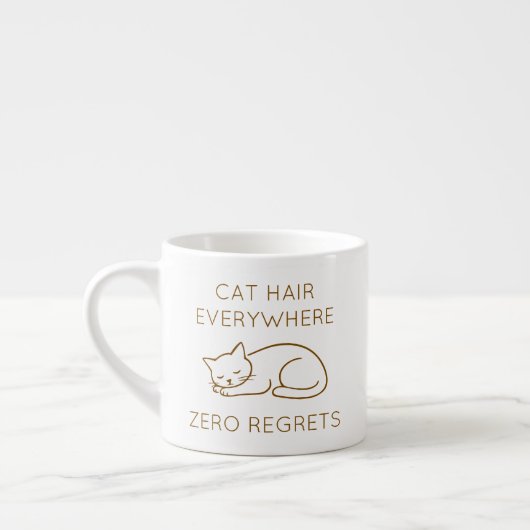 Tasse Expresso Cat hair everywhere zero regrets (Gauche)
