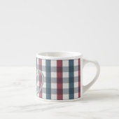 Tasse Expresso Cat Kitty et Motif plaid (Droite)