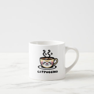 Tasse Expresso Catpuccino T-shirt drôle ! Joli mélange de chat et