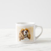Tasse Expresso Cavalier Le Roi Charles Spaniel Peinture originale (Droite)