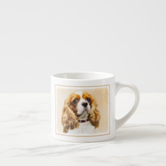 Tasse Expresso Cavalier Le Roi Charles Spaniel Peinture originale (Droite)