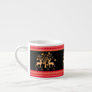 Tasse Expresso cerfs de Noël