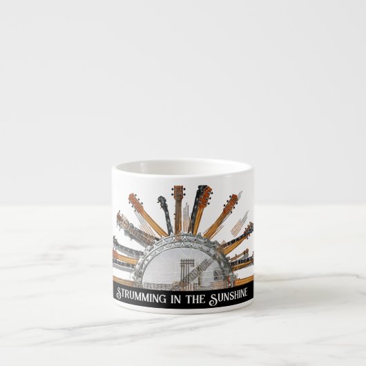 TASSE EXPRESSO CHAÎNES DE GUITARE AU SOLEIL (Devant)