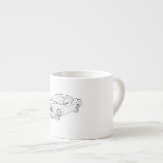 Tasse Expresso Challengeur de Dodge (Devant droit)